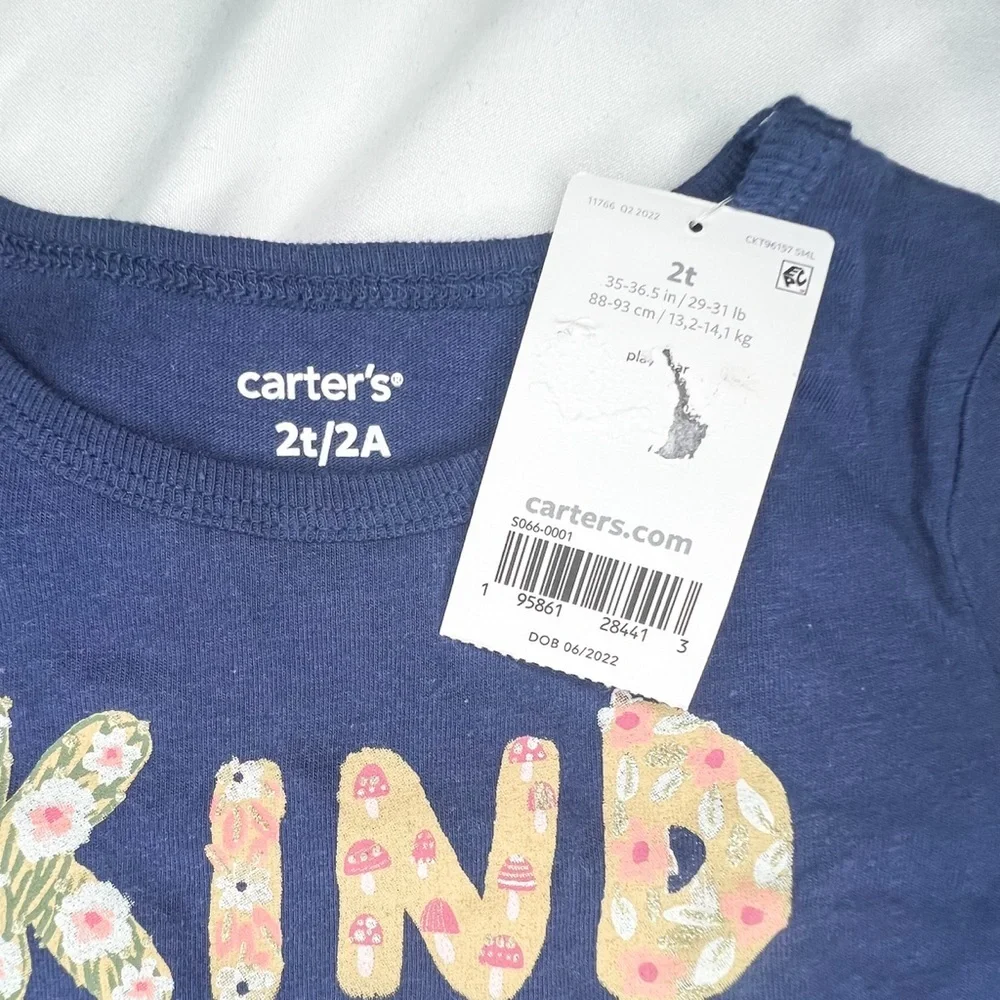 Carter’s Toddler Girls ‘Kind Like My Mama’ Peplum Jersey Top, 2T